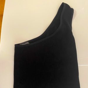 Charlotte Russe Black One Shoulder Top